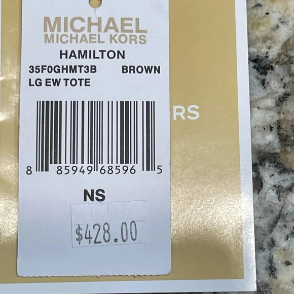 MICHAEL Michael Kors Brown Signature Coated Canvas Large East West Hamilton Tote - Picture 10 of 11